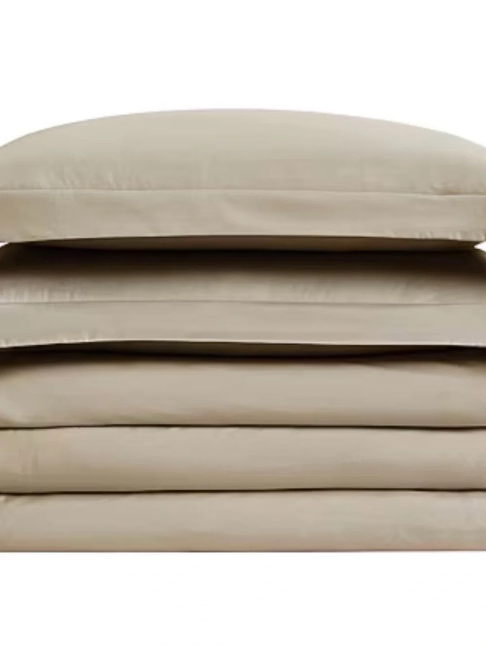 London Fog Solid Taupe Duvet 3-Piece Set - Neutral Bedding